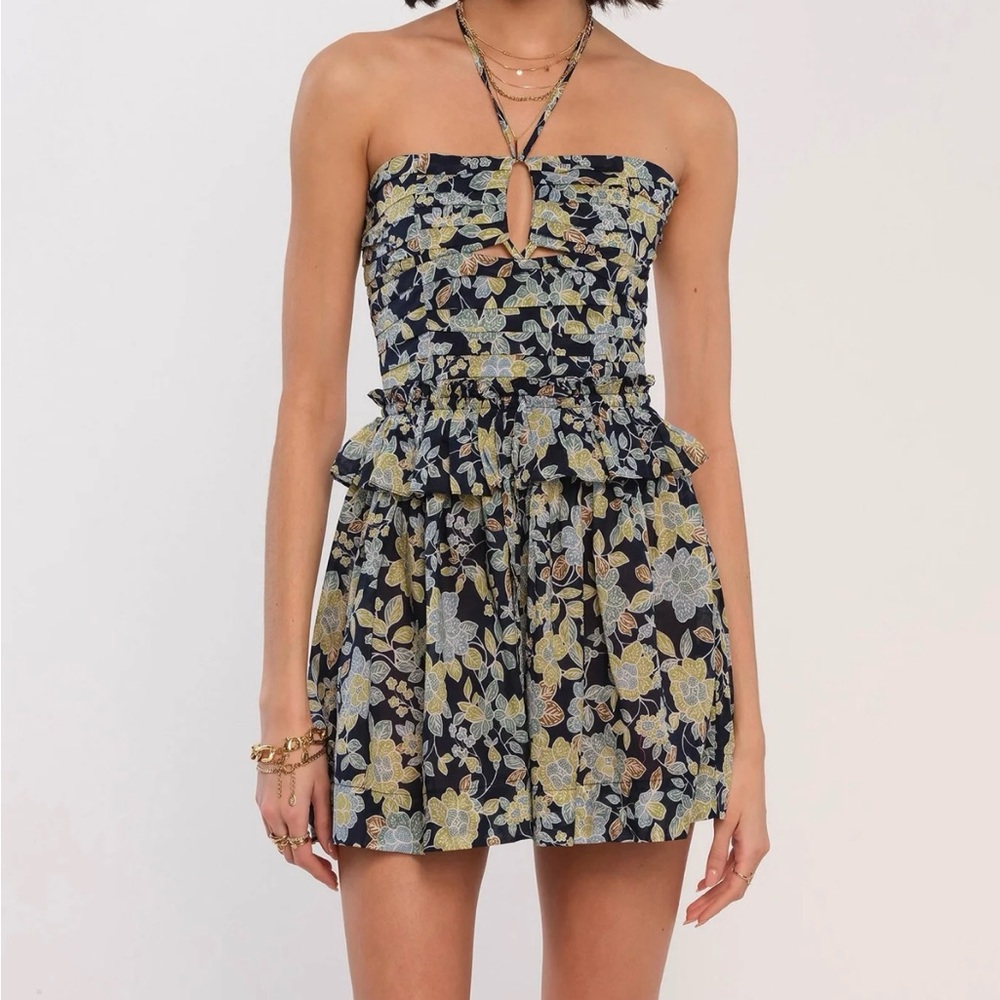 Heartloom Black and White Strapless Sundress Cocktail